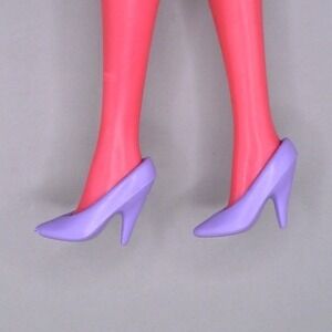 Vintage Barbie Lavender Purple High Heel Pumps Closed Toe Doll Shoes Mattel